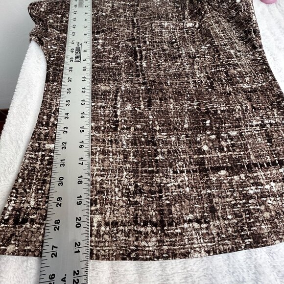 MaxMara Womens Brown Textured Knit Boat Neck Top Medium 3/4 Sleeve Made in Italy - Picture 7 of 7